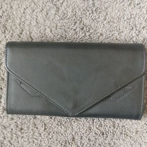 Envelope Wallet Black Vegan Leather